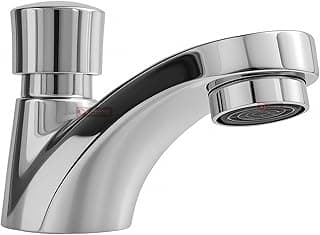 Torneira Automática de Pia em Aço Inox Cromado com Design Moderno