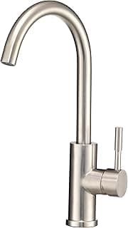 Dura Faucet Torneira de cozinha Streamline Gooseneck RV - níquel acetinado escovado