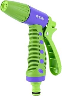 Esguicho tipo pistola com bico ajustável e cabo ergonômico Palisad, verde e roxo