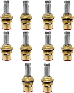 Kit com 10 reparos para torneira M18, 16 estrias, metal cromado, padrão Deca, montagem de bancada