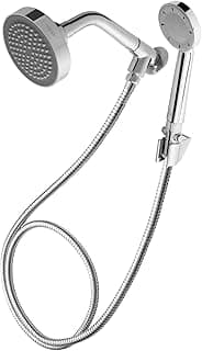 DUCHA FRIA 4" REDONDA COM DESVIADOR METAL E MANGUEIRA 1,8 METROS CROMADA - FAME
