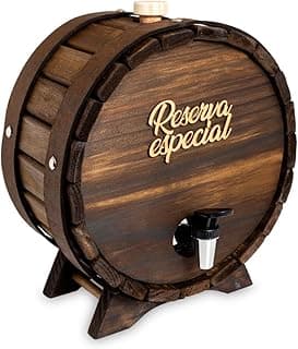 Pingômetro Barrica 1L Madeira Artesanal com Torneira Decorativa Barril de Cachaça Whisky Licor Estilo Rústico Bar Adega