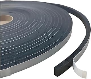 Fita de Espuma de Borracha 11mm x 10m Adesiva Vedação Porta Janela Antirruído