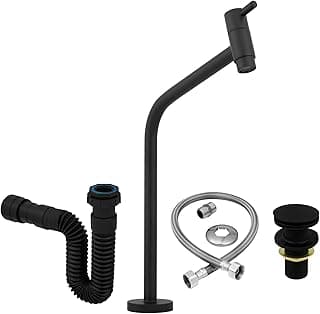 Kit completo de acessórios para lavatório/banheiro com acabamento preto fosco