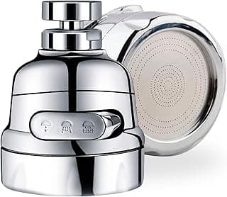 Bico Adaptador de Torneira Giratório 360°, Aerador com 3 Modos de Jato, Acabamento Cromado, Economia de Água, Instalação Universal