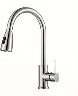 Torneira Cozinha Monocomando Gourmet Extensível Misturador Bancada Aço Inox Escovado Água Quente Fria