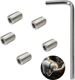 Kit de parafusos de substituição 155023 para torneiras Moen - Kit de parafusos de fixação de aço inoxidável 304 com chave de reparo - Compatível com reparo de manípulo de torneira de cozinha e peças