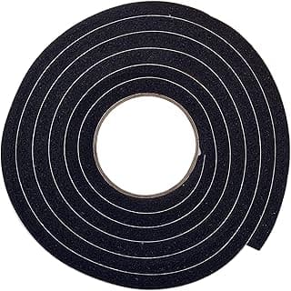 Frost King R738H Vedação de espuma de borracha autoadesiva para o clima, 9,5 mm L, 11 mm T, 3 m L, preto