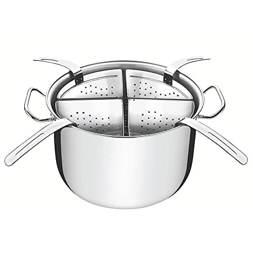 Cozi-Pasta Tramontina Professional em Aço Inox com 4 Divisórias 30 cm 13,5 L